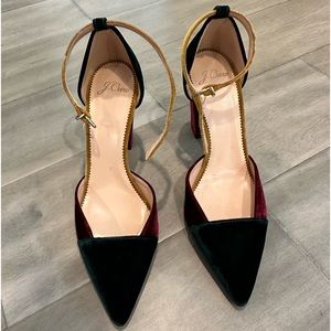 J. Crew velvet heels